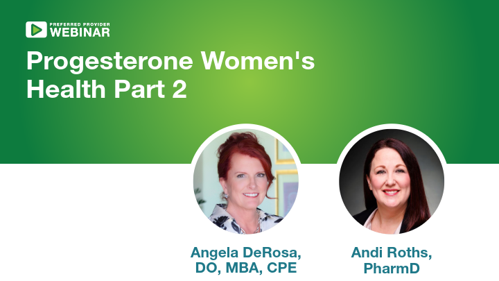 Webinar title Part 2, featuring presenters Angela DeRosa and Andi Roths.
