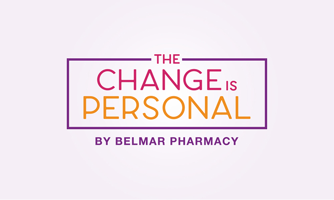 Image showing The Change is Personal text on it which is a resource from Belmar Pharmacy for women