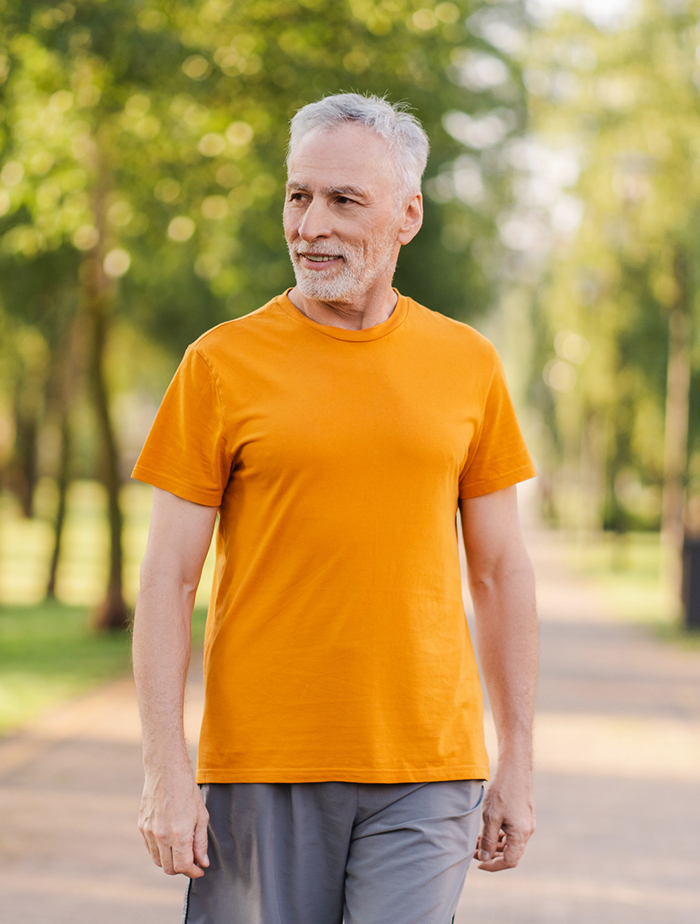 andropause treatment man walking outside