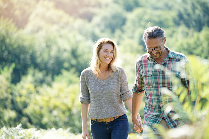 glutathione medication image of a couple walking