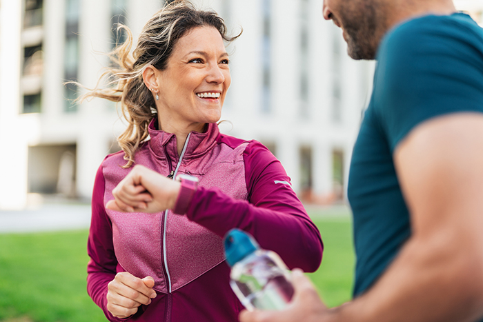 l-carnitine liraglutide medication image of a couple running