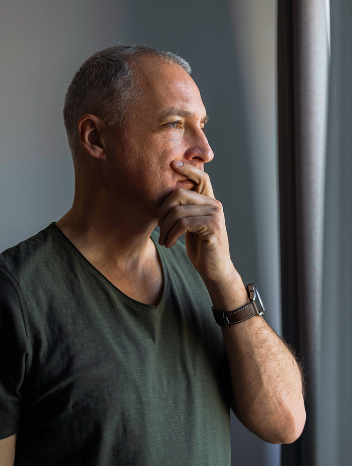 mood anxiety symptoms man contemplating