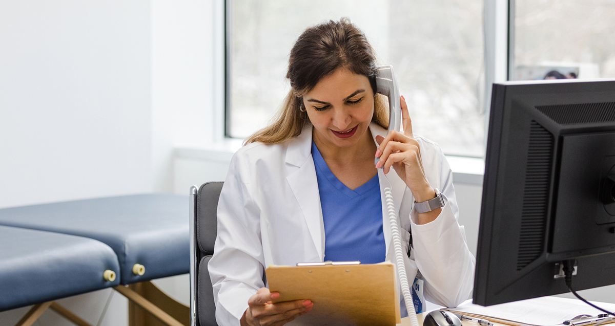 working with belmar doctor on phone banner