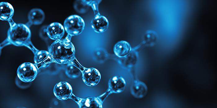 Blue 3D-rendered molecules connected by bonds floating against a dark, blurred background, suitable for representing topics or discussions related to peptides.